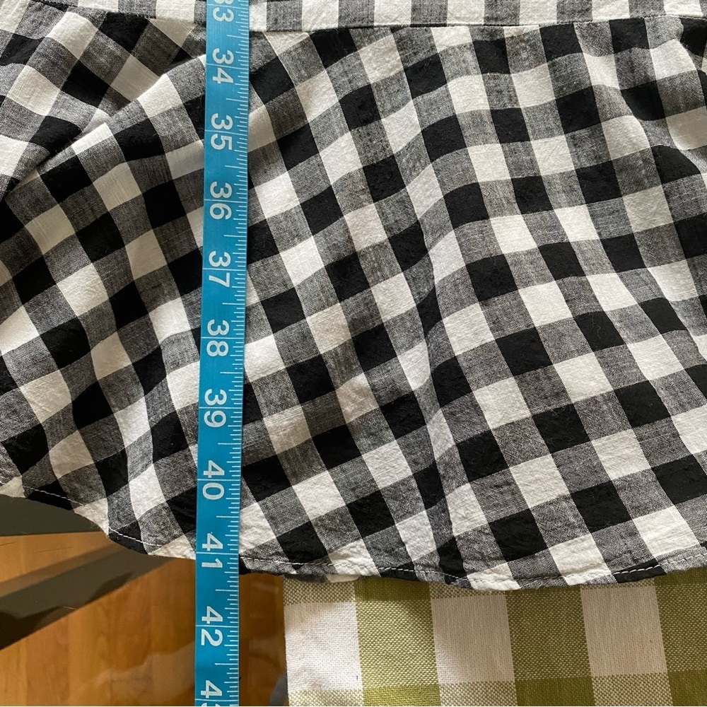 J. Crew Black White Gingham Plaid Ruffle Midi Dress 14 - Picture 14 of 16